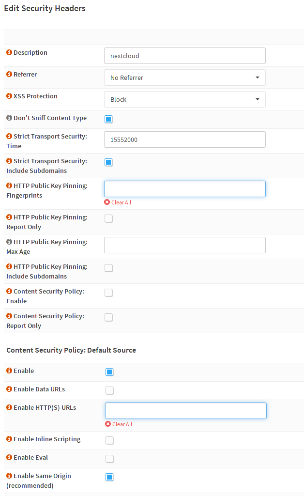 Security Headers